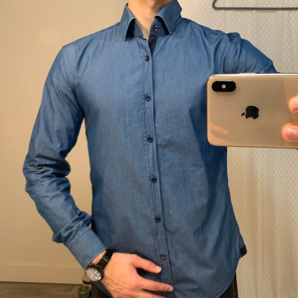 Hugo boss black label cotton silk dress shirt